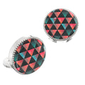 Geometric Triangles Button Covers – Cufflinks Style Shirt Accessories