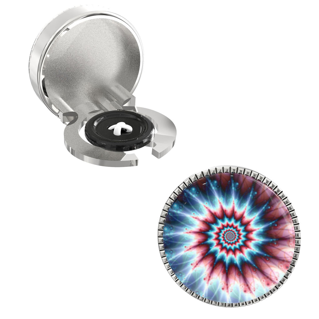 Sunburst Mandala Button Covers – Cufflinks Style Shirt Accessories