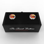 Colourful Wave Button Covers – Cufflinks Style Shirt Accessories