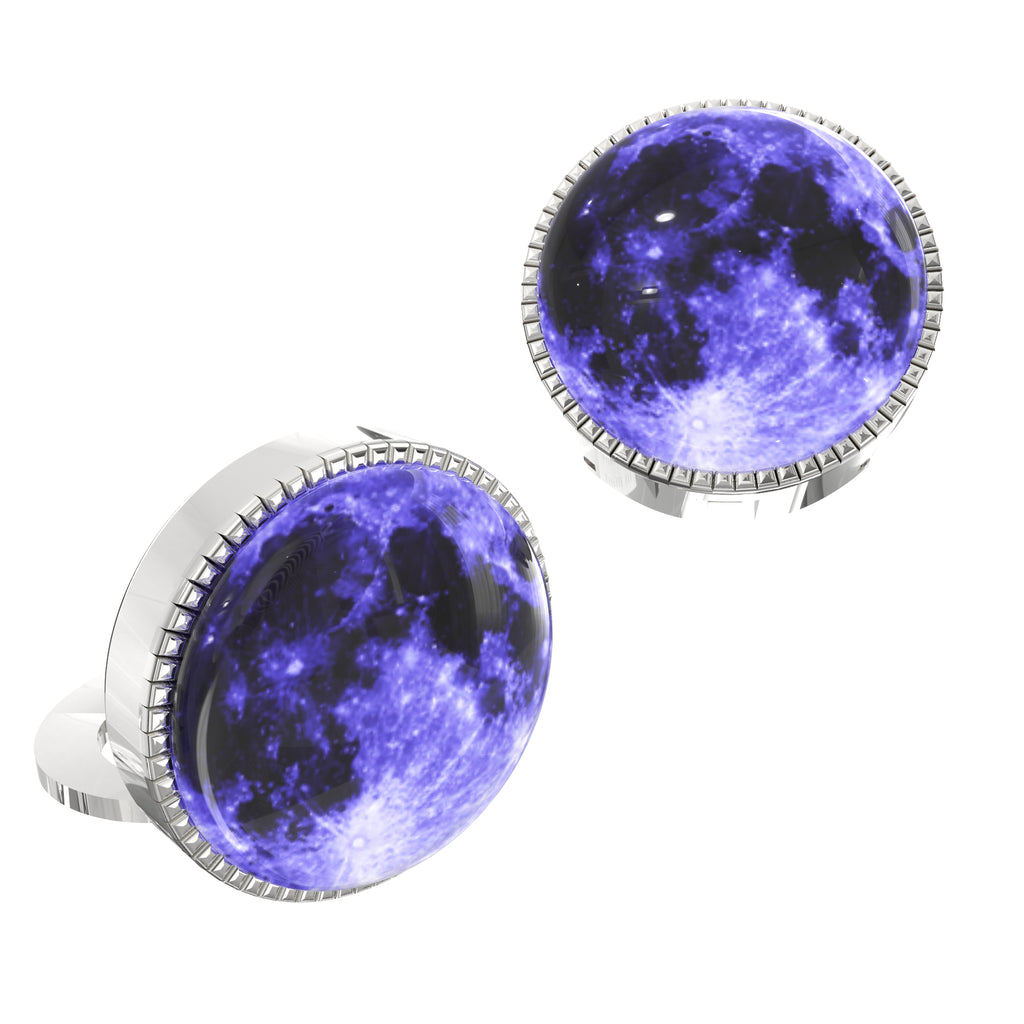Midnight Moon Button Covers – Cufflinks Style Shirt Accessories