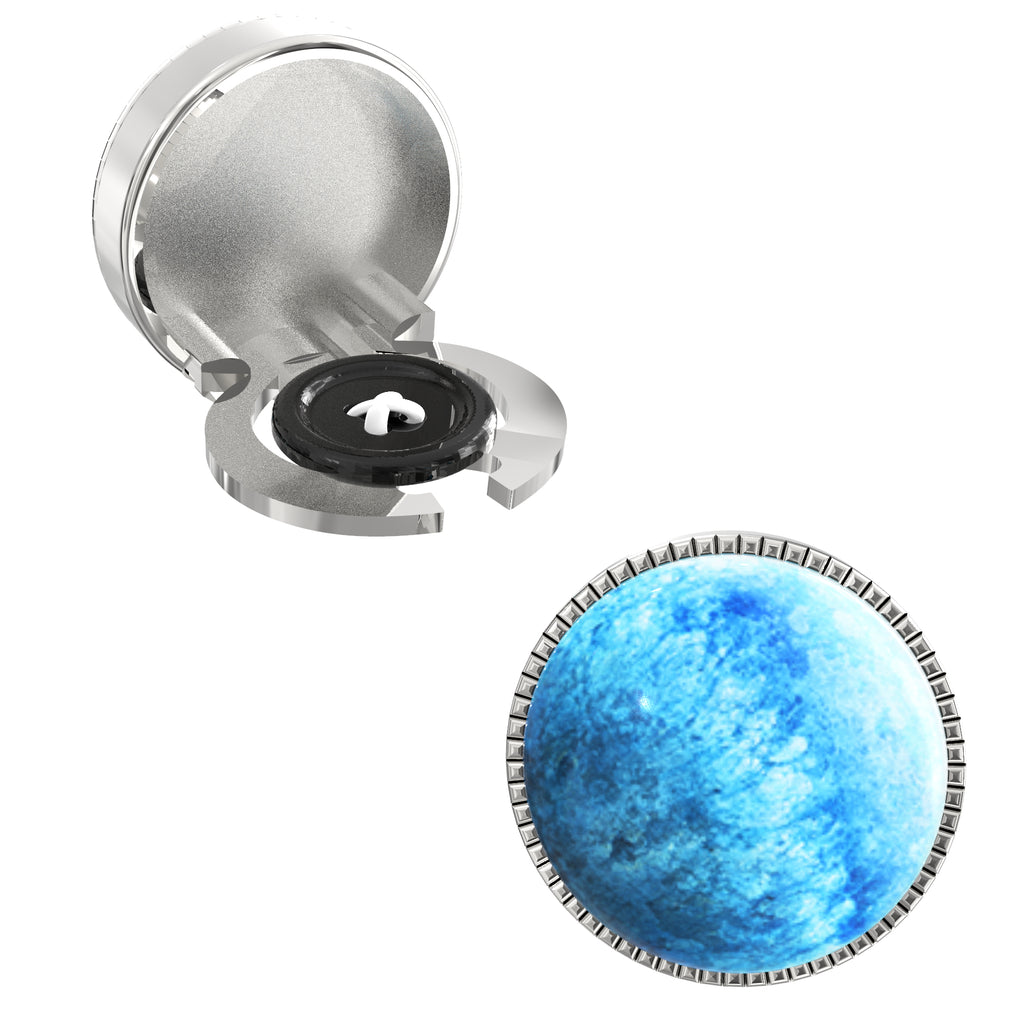 Ocean Blue Water Button Covers – Cufflinks Style Shirt Accessories