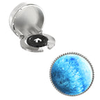 Ocean Blue Water Button Covers – Cufflinks Style Shirt Accessories