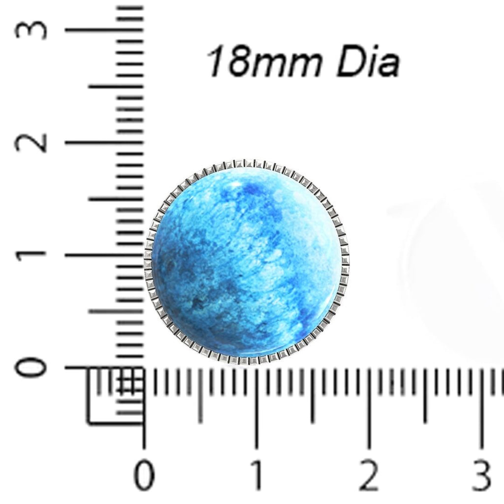 Ocean Blue Water Button Covers – Cufflinks Style Shirt Accessories