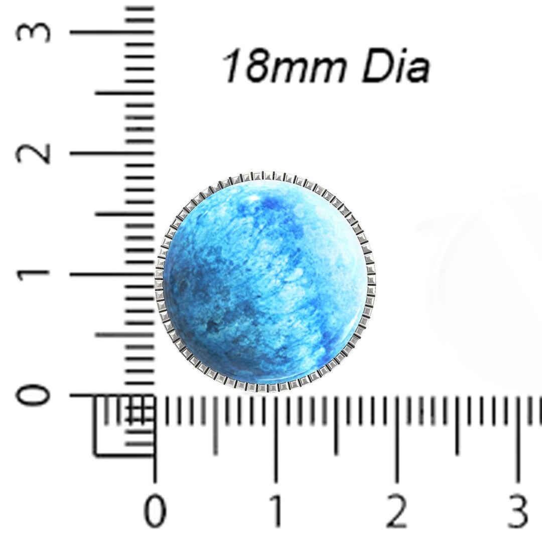 Ocean Blue Water Button Covers – Cufflinks Style Shirt Accessories