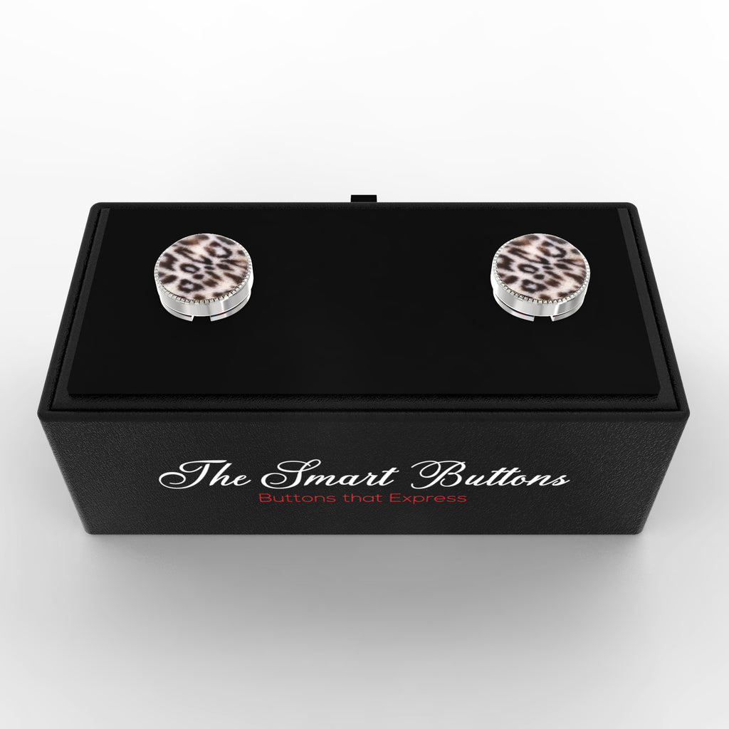 Leopard Print Button Covers – Cufflinks Style Shirt Accessories
