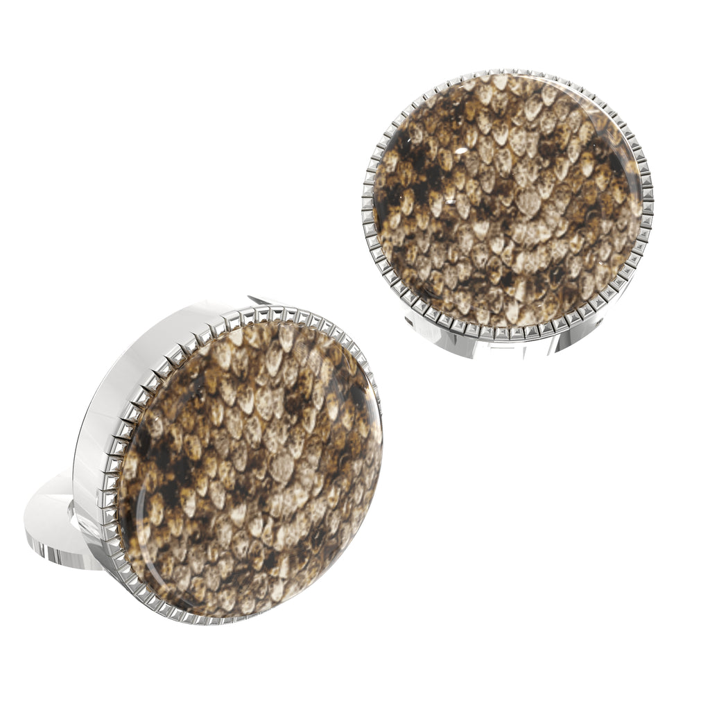 Crocodile Texture Button Covers – Cufflinks Style Shirt Accessories