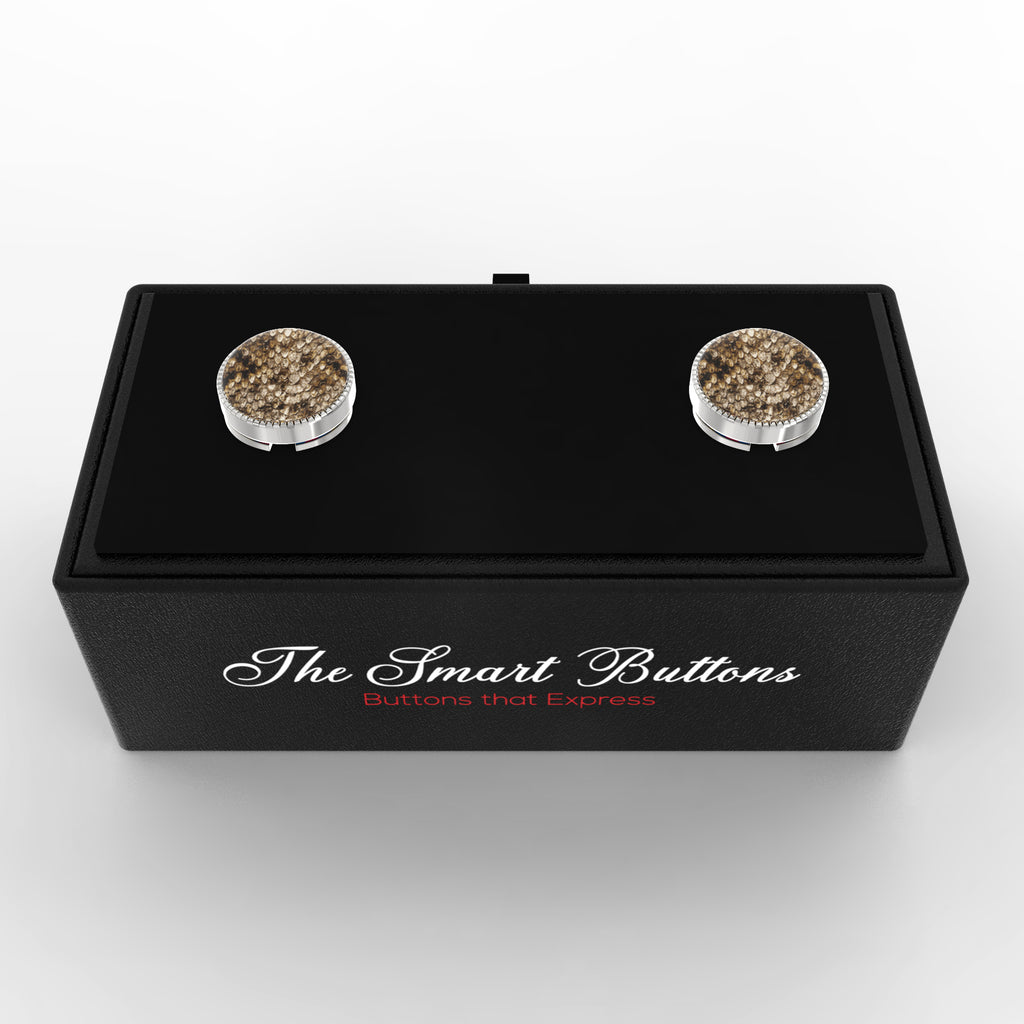 Crocodile Texture Button Covers – Cufflinks Style Shirt Accessories