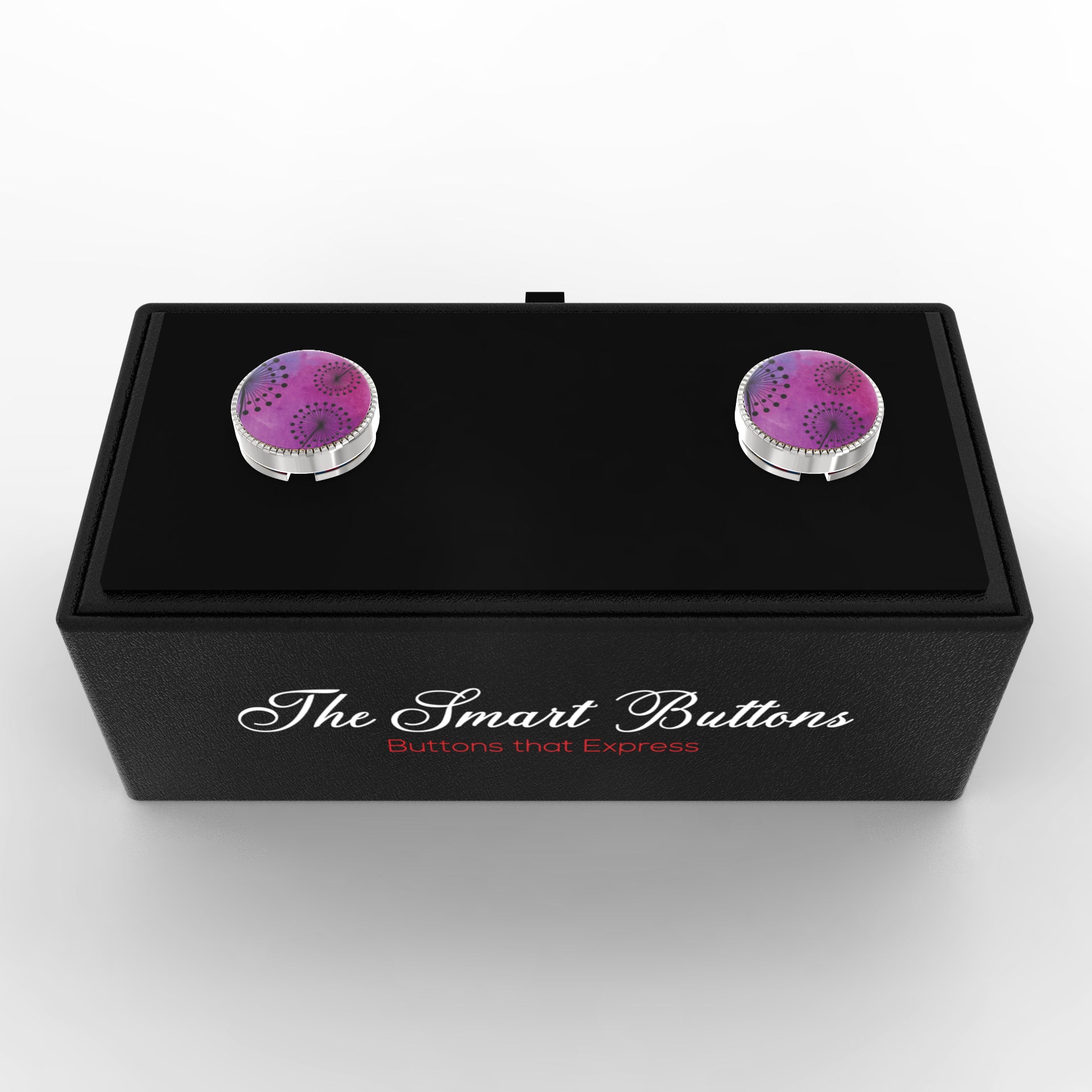 Shades of Purple Button Covers – Cufflinks Style Shirt Accessories