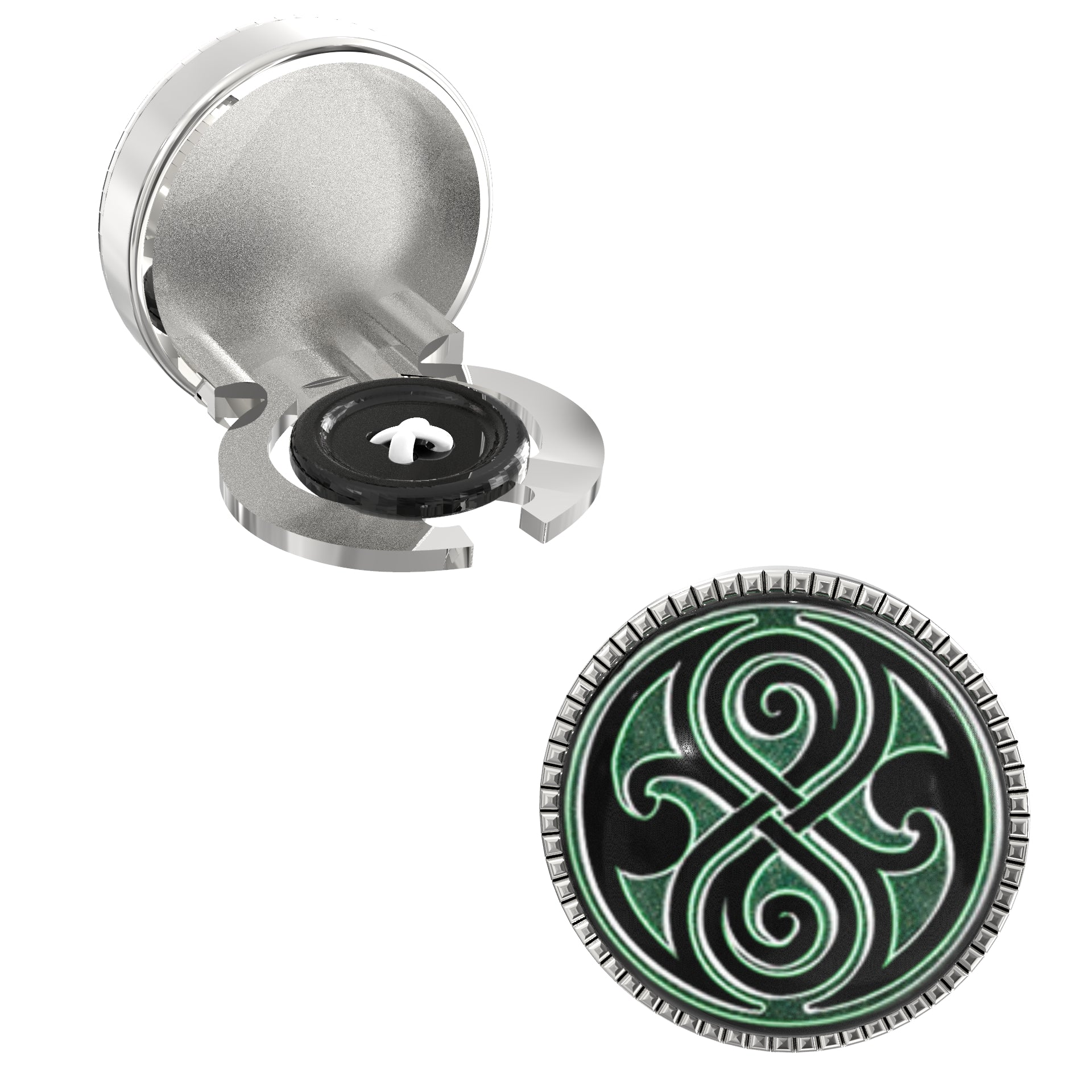 Celtic Shield Button Covers – Cufflinks Style Shirt Accessories