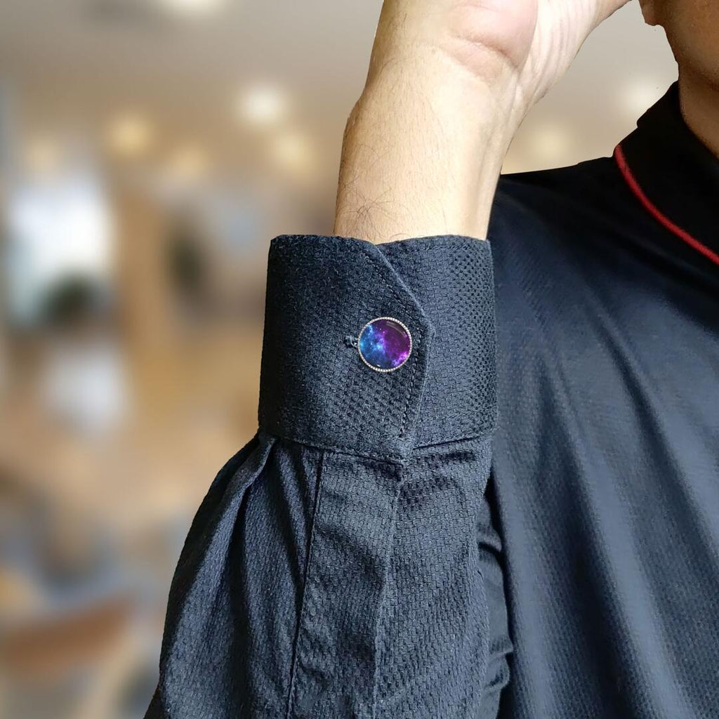 Aurora Polaris Button Covers – Cufflinks Style Shirt Accessories