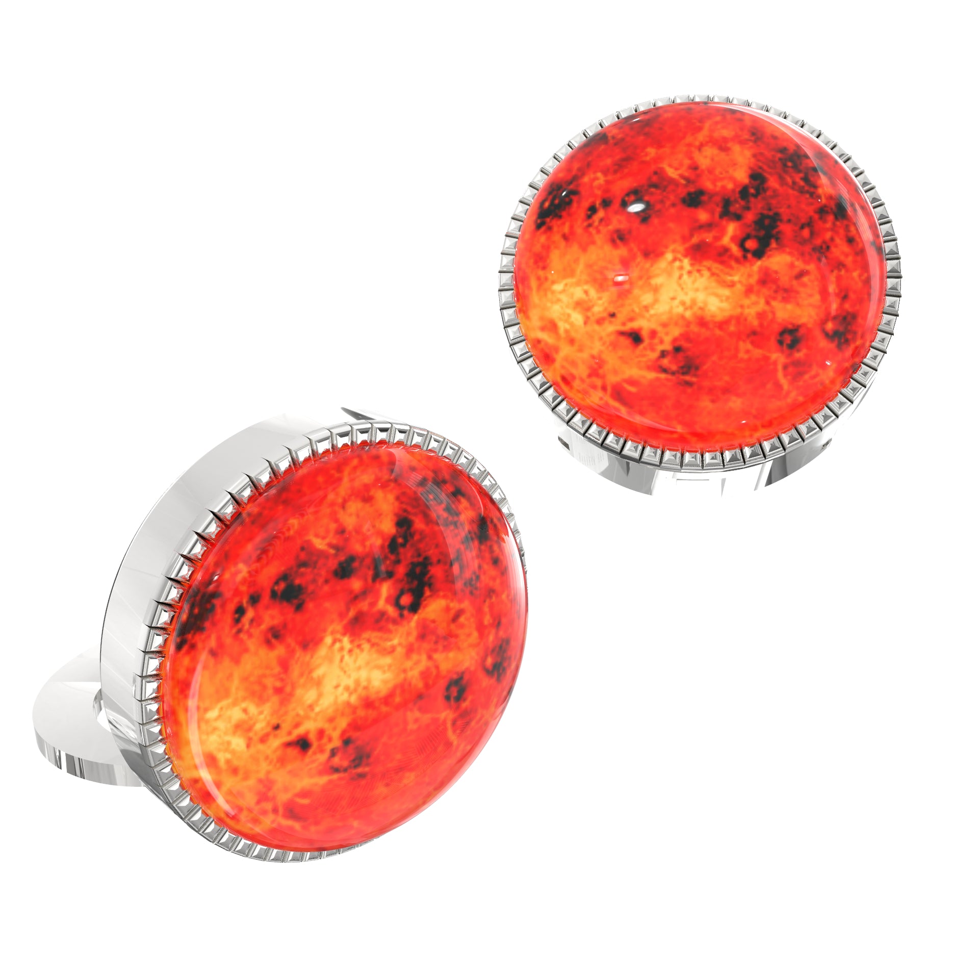 Sun Rays Button Covers – Cufflinks Style Shirt Accessories