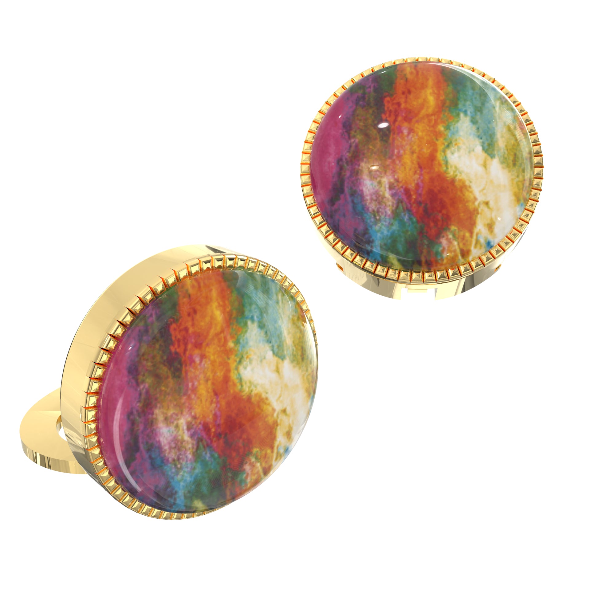 Youthfulness Abstract Button Covers – Cufflinks Style Shirt Accessories