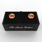 Colourful Wave Button Covers – Cufflinks Style Shirt Accessories