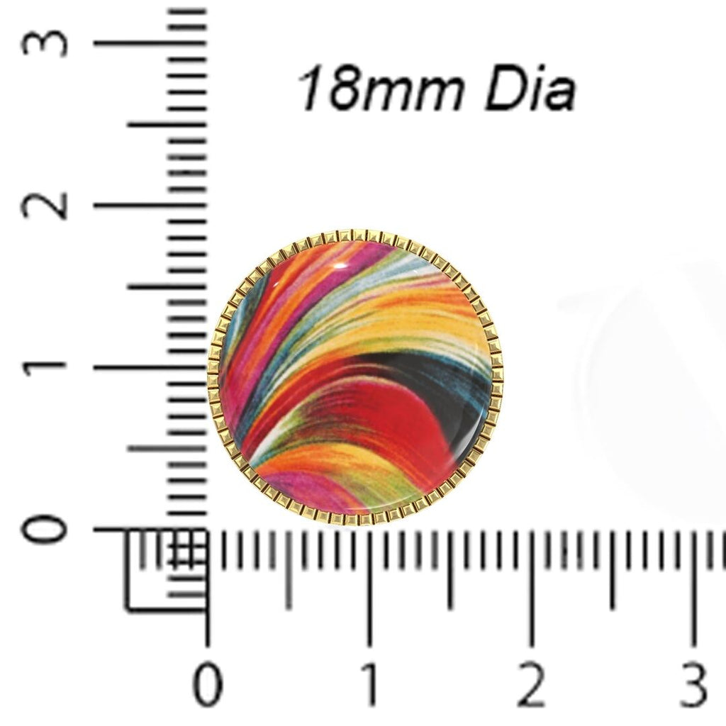 Colourful Wave Button Covers – Cufflinks Style Shirt Accessories