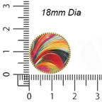 Colourful Wave Button Covers – Cufflinks Style Shirt Accessories