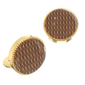 Woven Texture Button Covers – Cufflinks Style Shirt Accessories