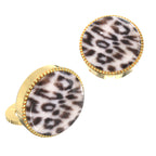 Leopard Print Button Covers – Cufflinks Style Shirt Accessories