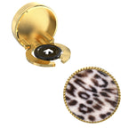 Leopard Print Button Covers – Cufflinks Style Shirt Accessories