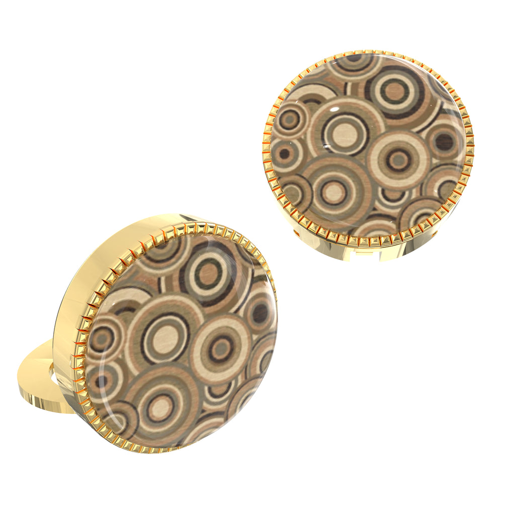 Circular Pattern Button Covers – Cufflinks Style Shirt Accessories