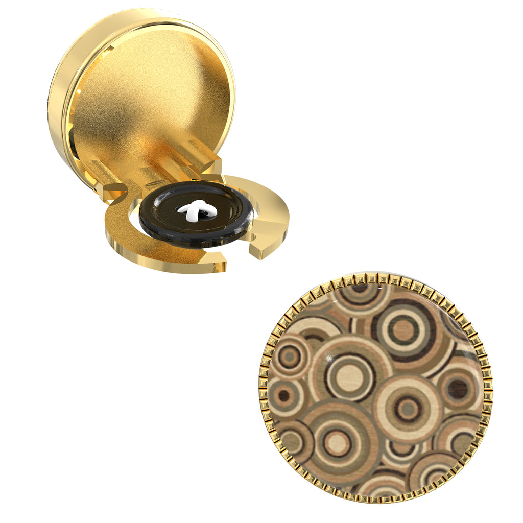 Circular Pattern Button Covers – Cufflinks Style Shirt Accessories