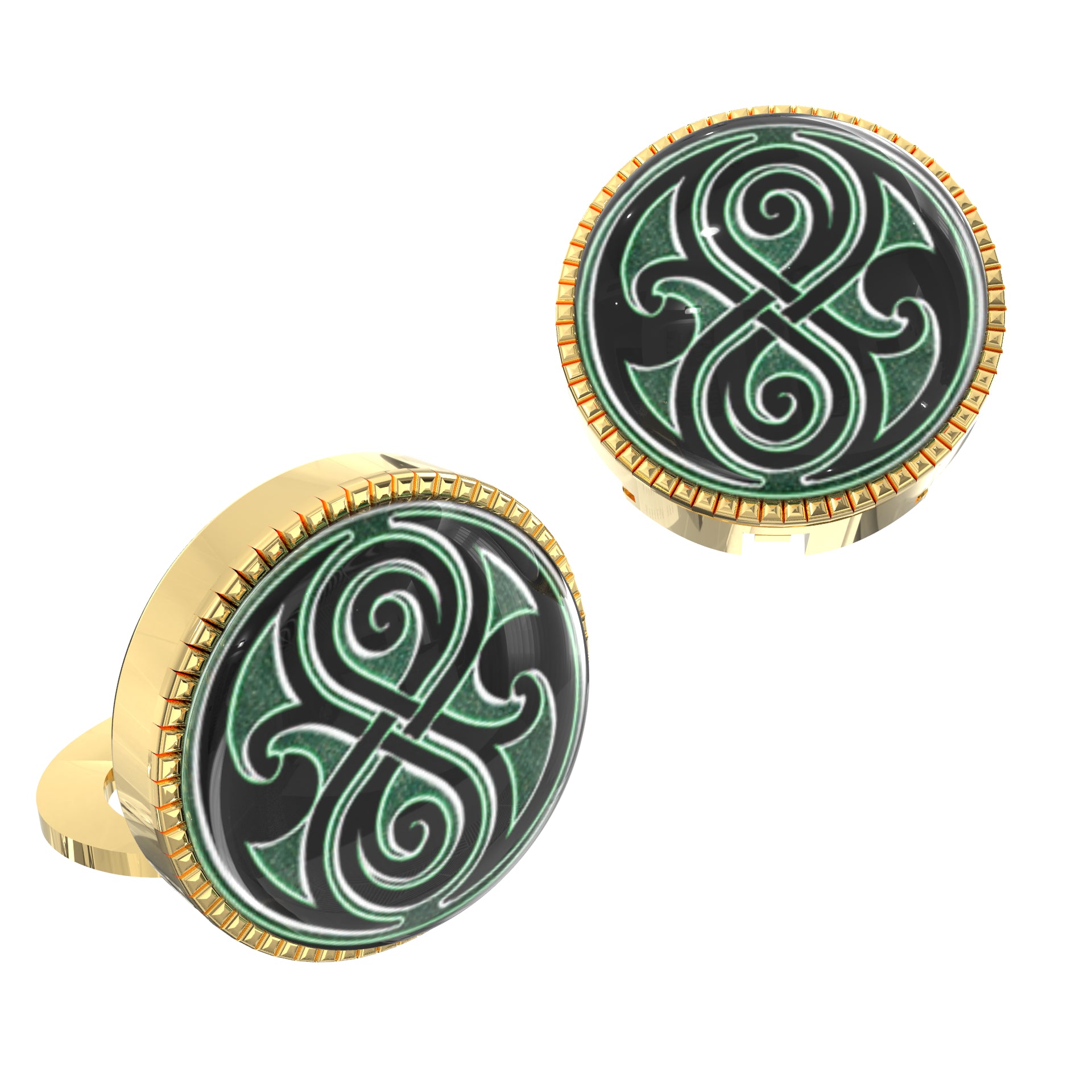 Celtic Shield Button Covers – Cufflinks Style Shirt Accessories