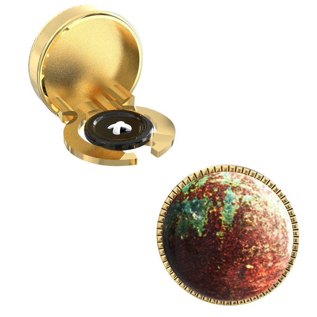 Earth Tones Button Covers – Cufflinks Style Shirt Accessories