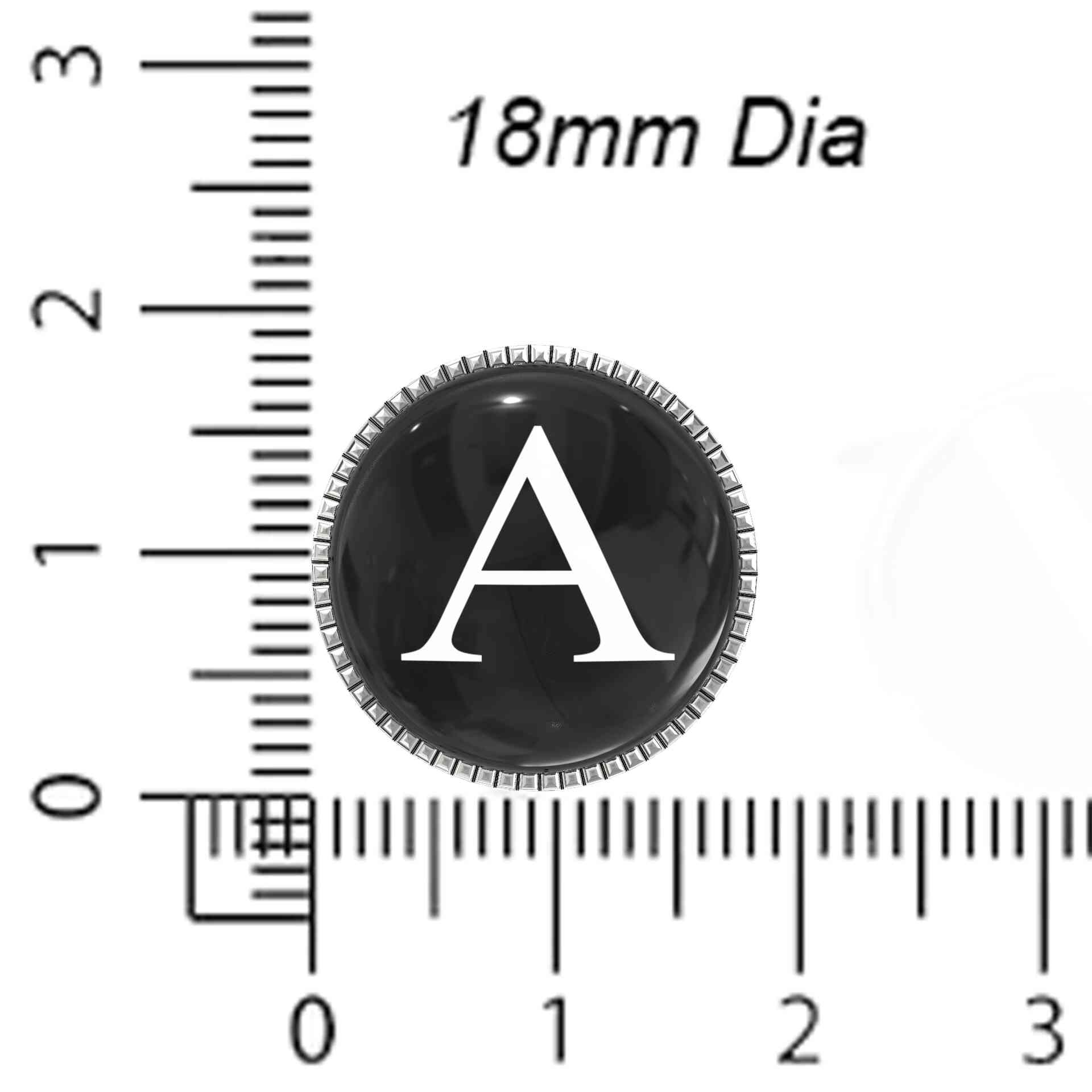 White Personalized Initials - A