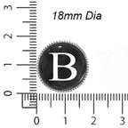 White Personalized Initials - B