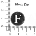 White Personalized Initials - F