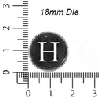 White Personalized Initials - H