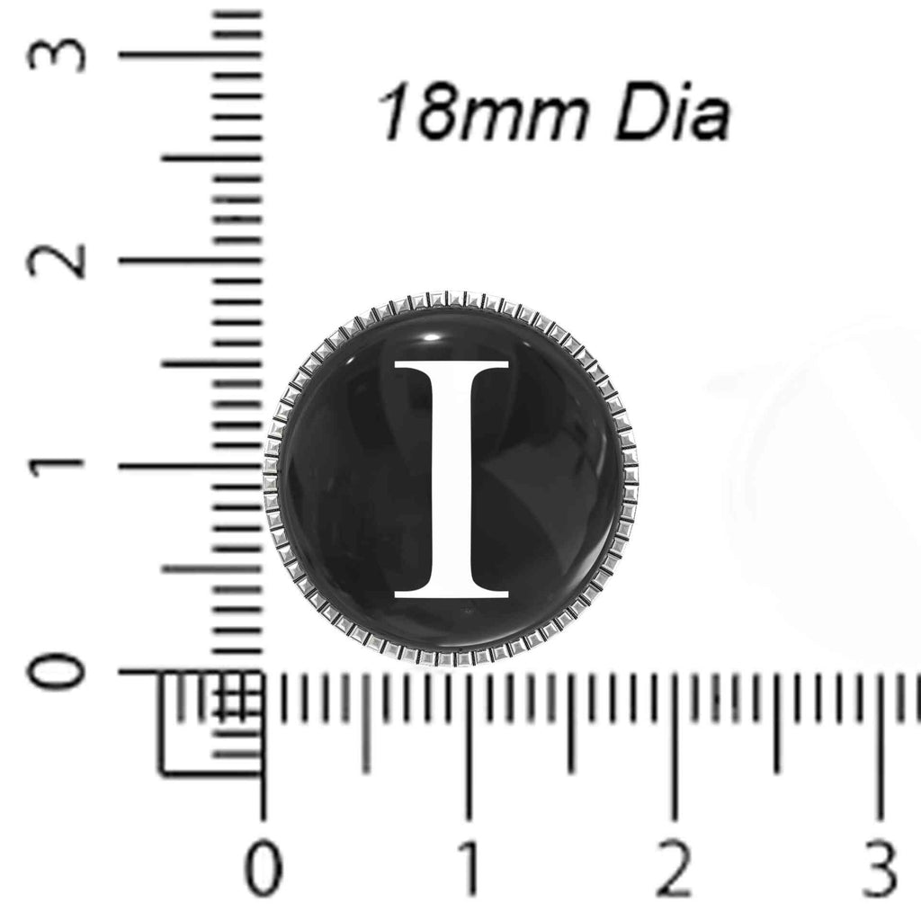 White Personalized Initials - I