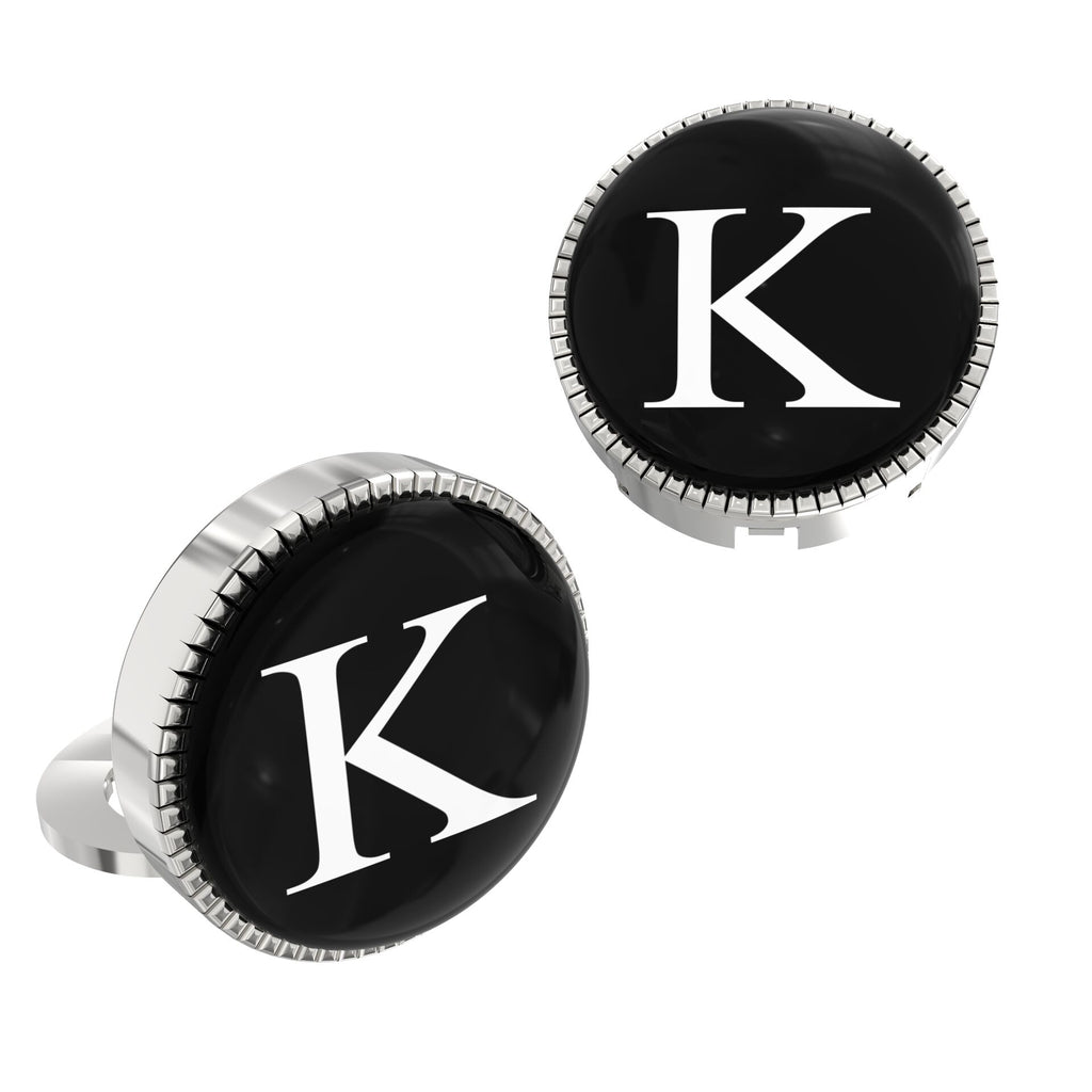 White Personalized Initials - K