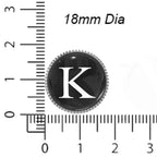 White Personalized Initials - K