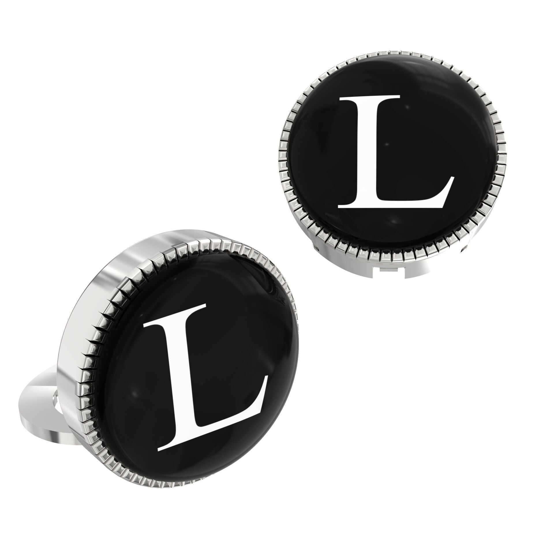 White Personalized Initials - L