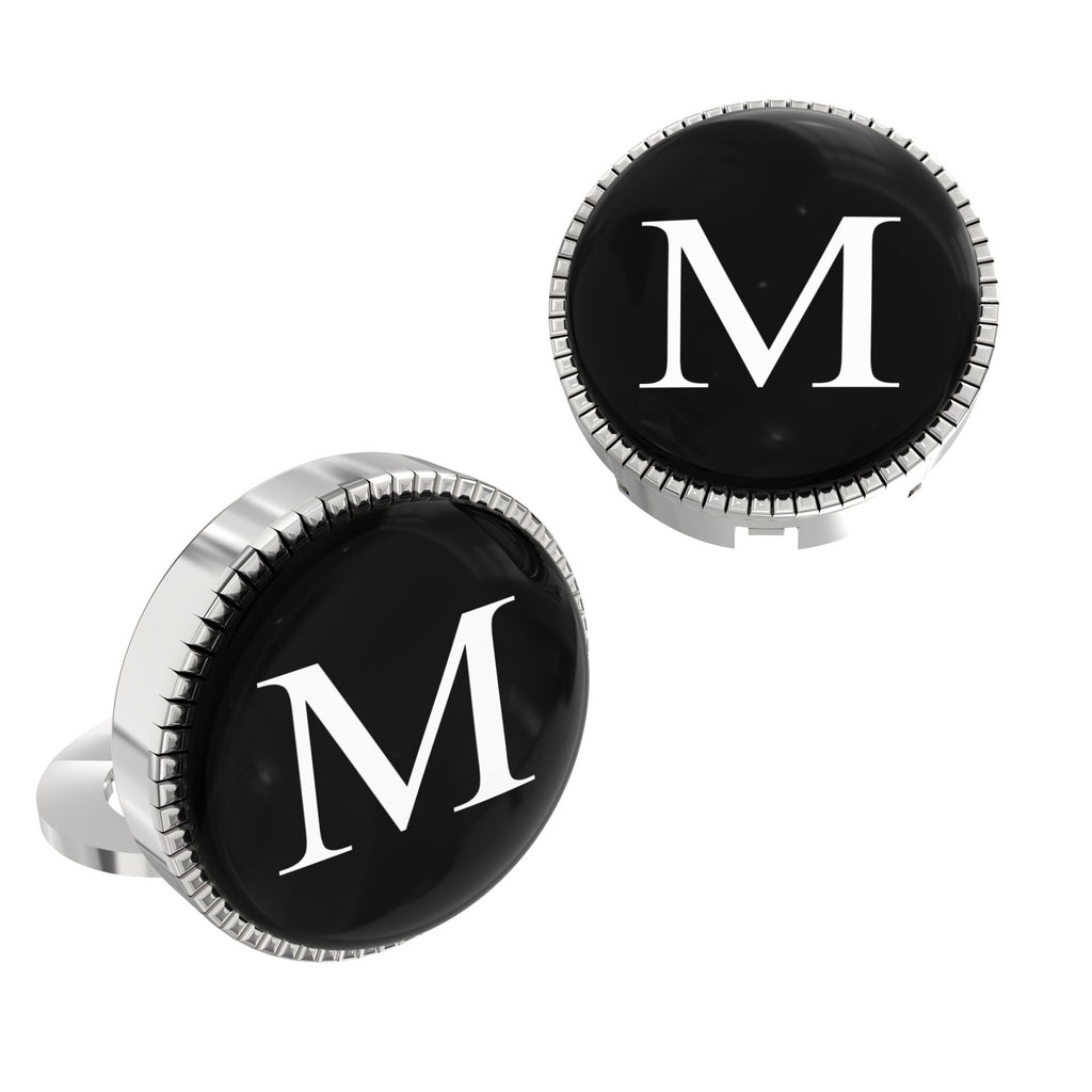 White Personalized Initials - M