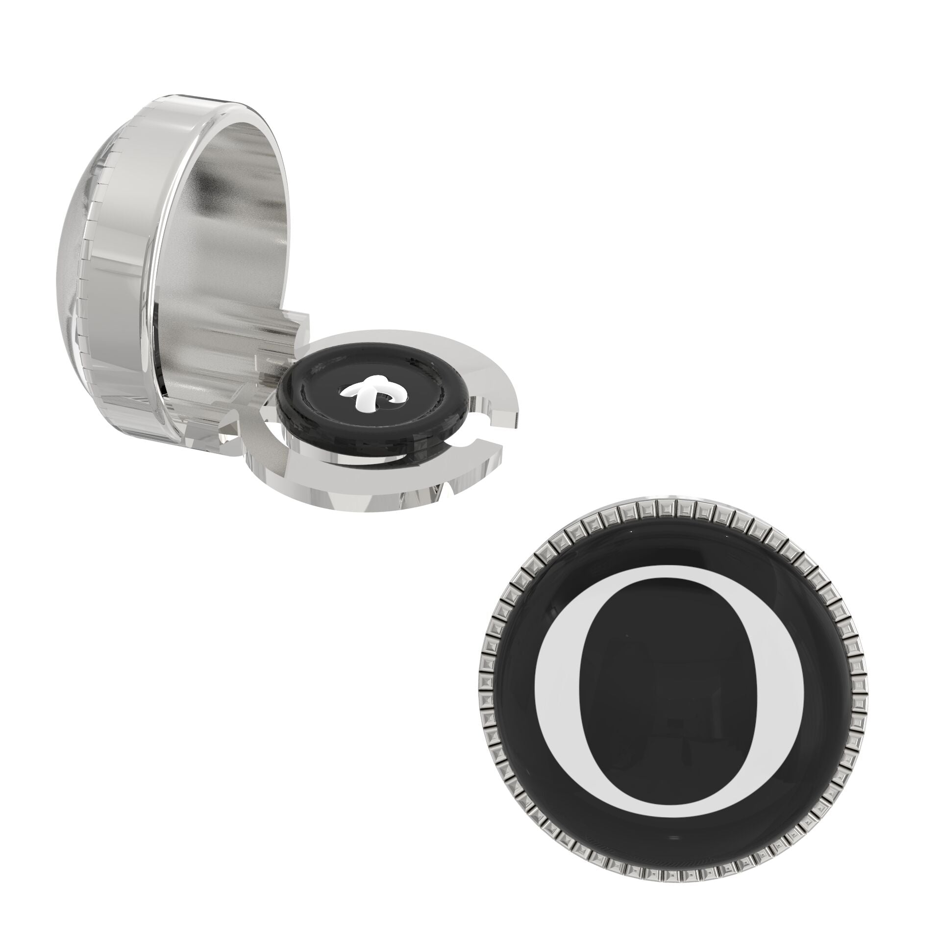 White Personalized Initials - O