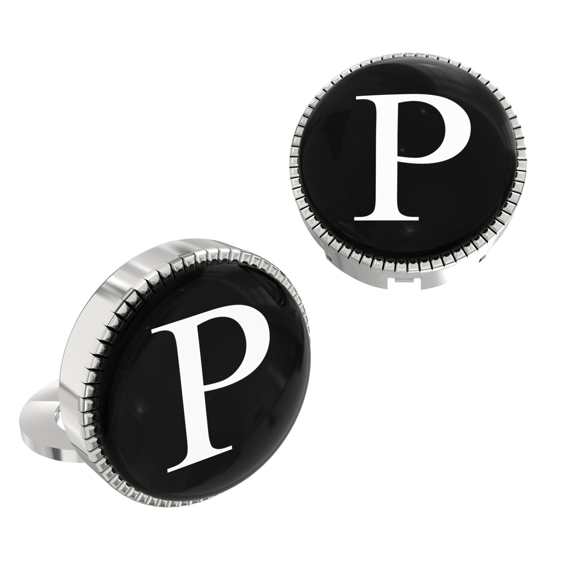 White Personalized Initials - P