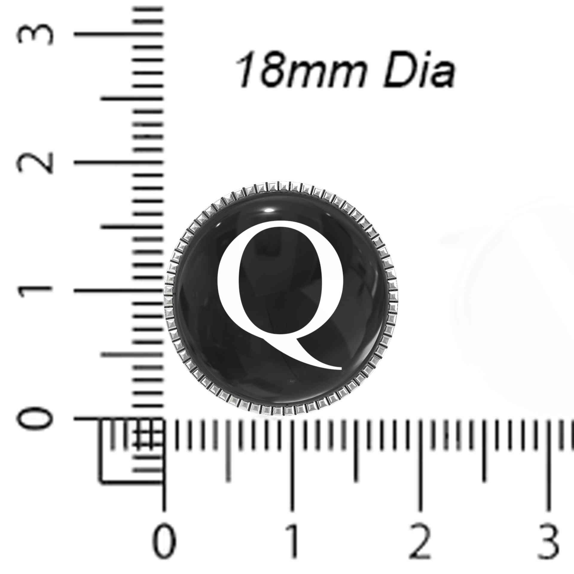 White Personalized Initials - Q