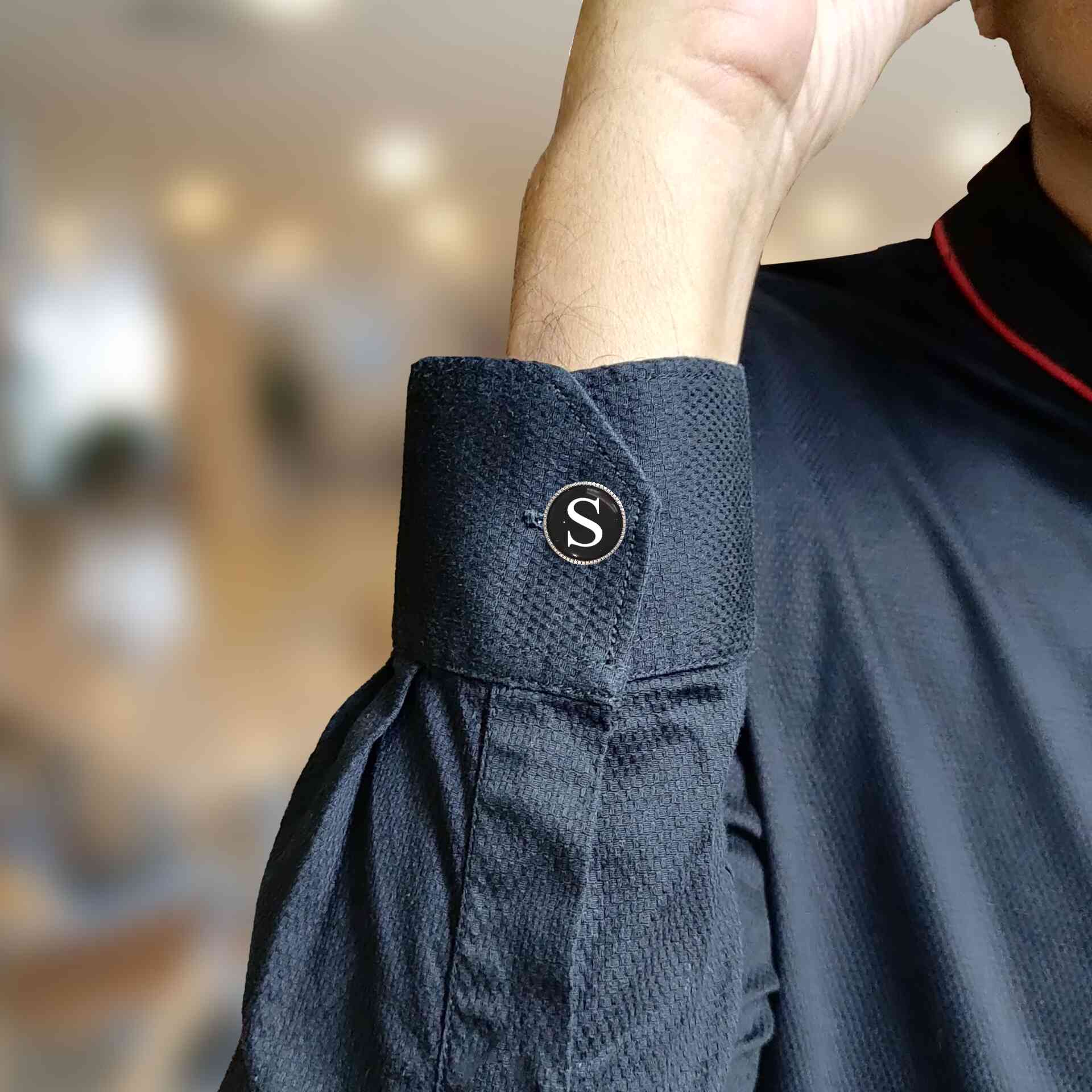 White Personalized Initials - S