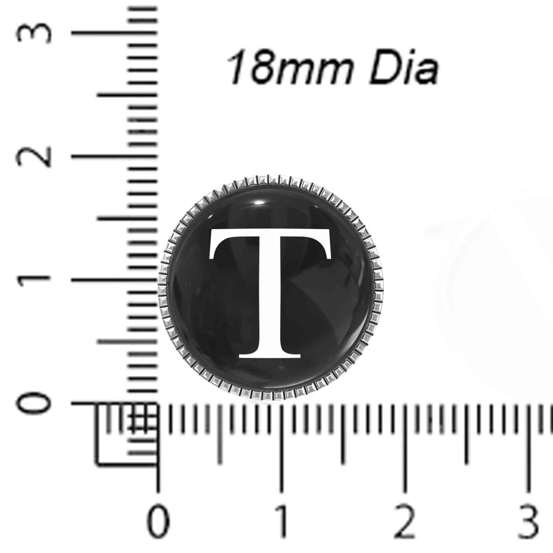 White Personalized Initials - T