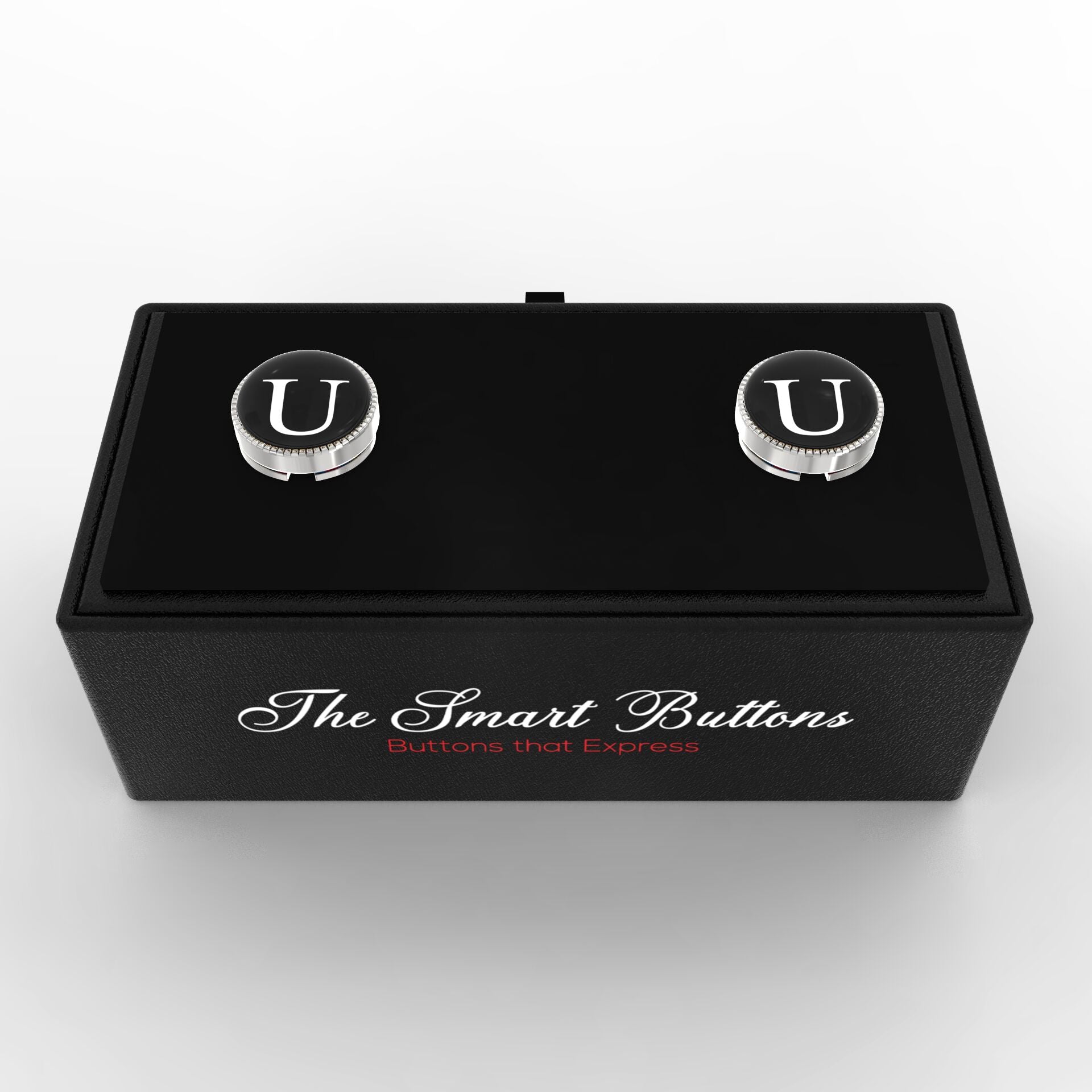 White Personalized Initials - U