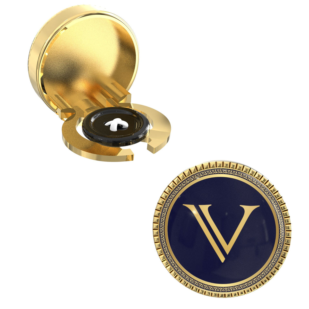 V Button Personalized Initial V Button Covers – Men’s Accessories – The Smart ...