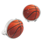 Basketball Print Button Covers – Cufflinks Style Shirt Accessories