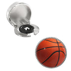 Basketball Print Button Covers – Cufflinks Style Shirt Accessories