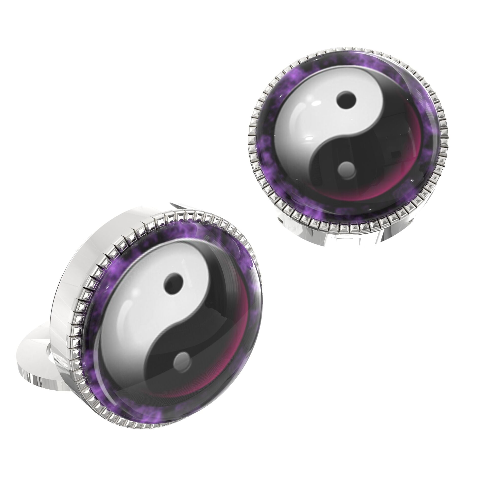 Balance Yin & Yang Button Covers – Cufflinks Style Shirt Accessories