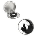 Twin Horses Yin & Yang Button Covers – Cufflinks Style Shirt Accessories