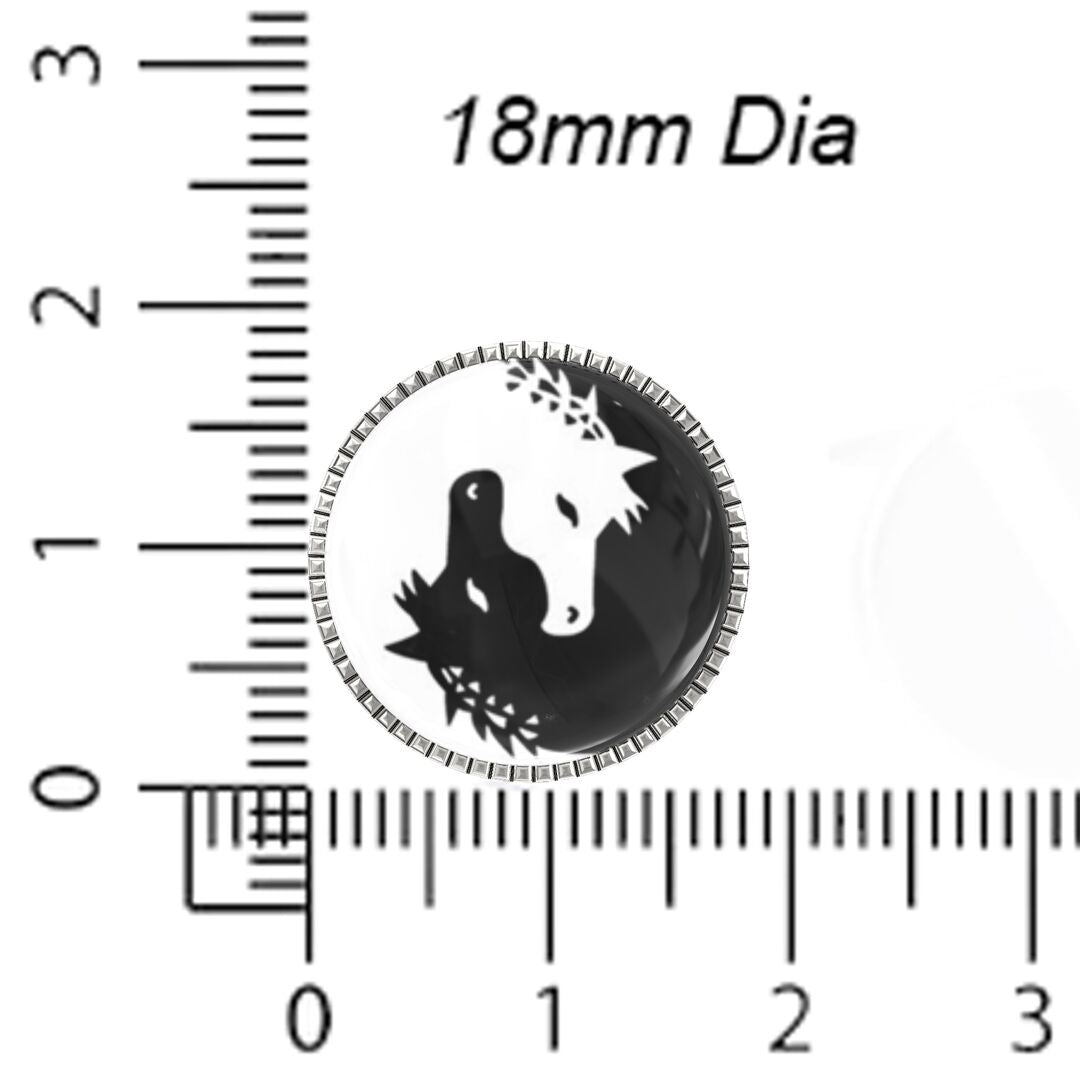 Twin Horses Yin & Yang Button Covers – Cufflinks Style Shirt Accessories