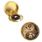 Yin & Yang Floral Button Covers – Cufflinks Style Shirt Accessories