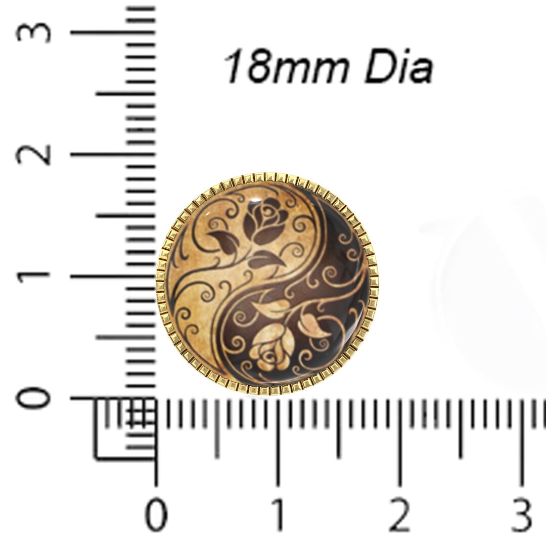 Yin & Yang Floral Button Covers – Cufflinks Style Shirt Accessories