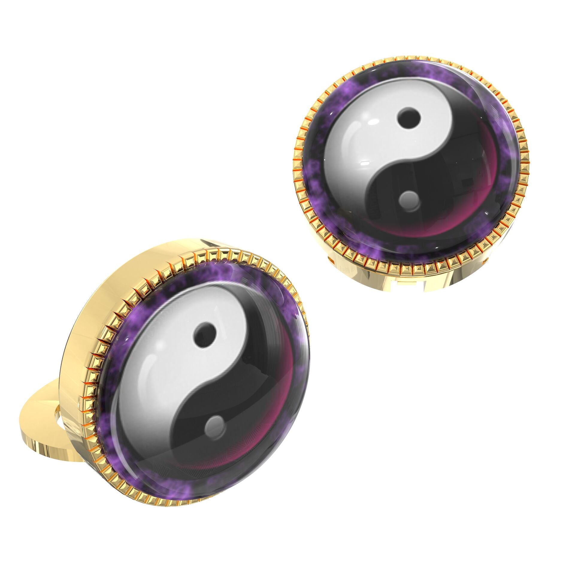Balance Yin & Yang Button Covers – Cufflinks Style Shirt Accessories